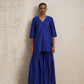 trueBrowns Electric Blue Sharara Dupatta Set | Swadesiicart