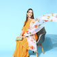 InWeave Women's Yellow Bandhani Sharara Set With Dupatta - Swadesiicart