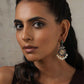trueBrowns Silver Gold Tone Embossed Earrings - Swadesiicart