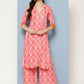 Ahalyaa Women Ethnic Motifs Printed Regular Gotta Patti Kurta with Palazzos | Swadesiicart