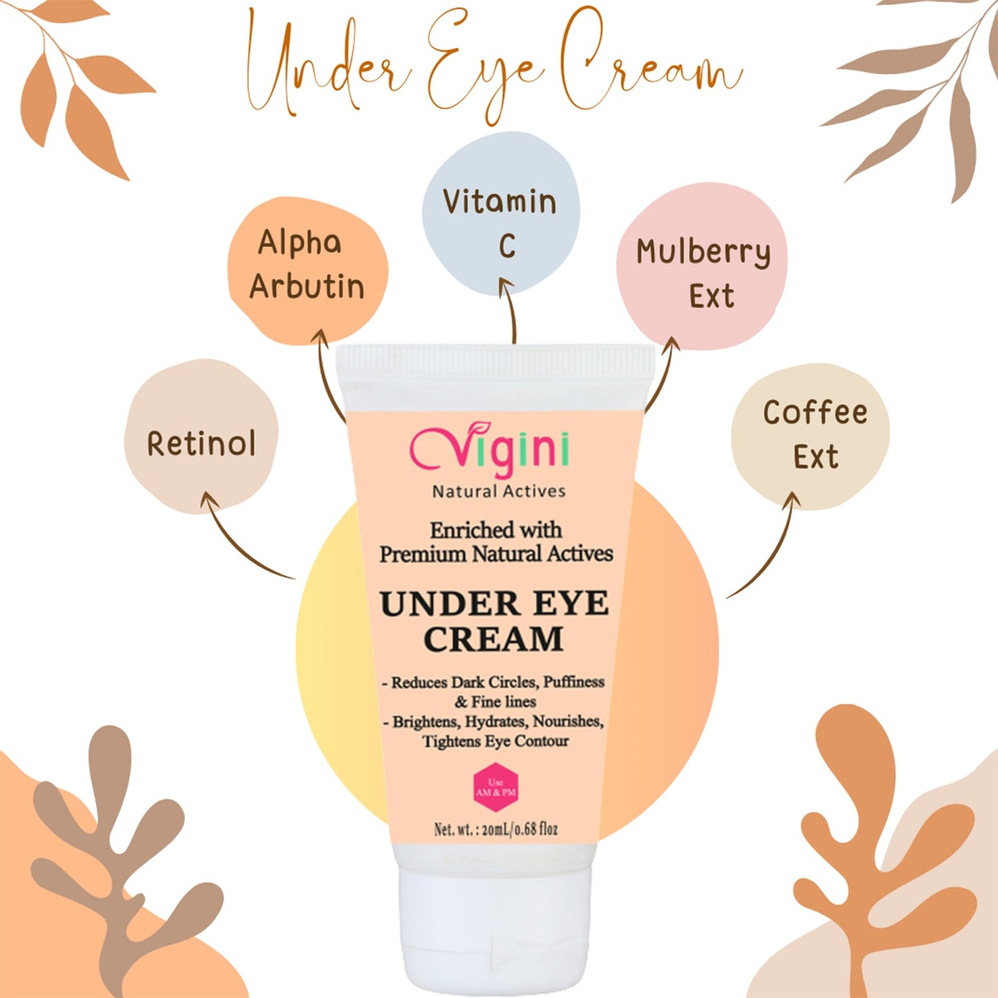 Vigini Under Eye Cream For Dark Circle - Swadesiicart