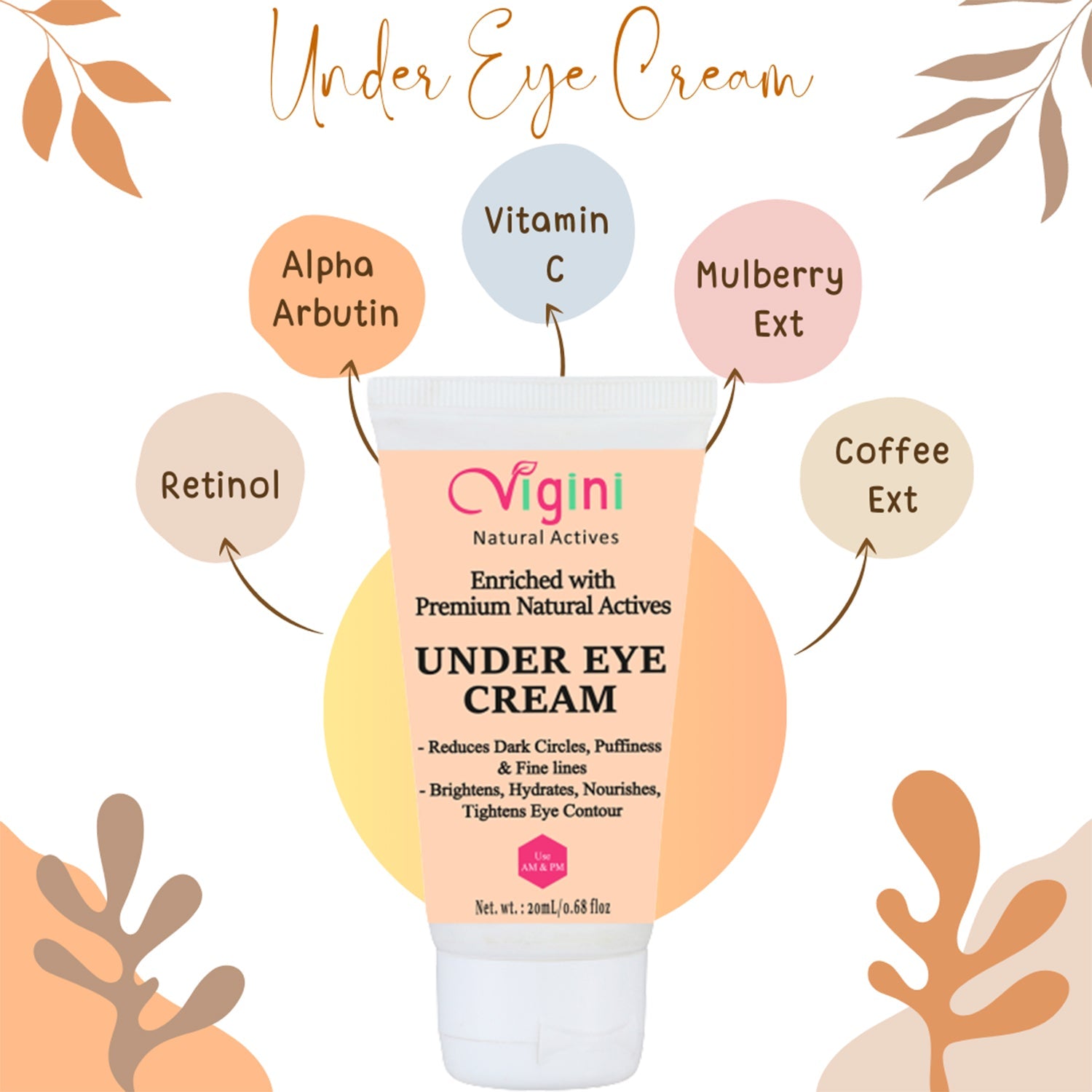 Vigini Under Eye Cream For Dark Circle - Swadesiicart