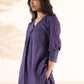 trueBrowns Purple Cotton Dobby Co-ord Set - Swadesiicart
