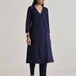 trueBrowns Blue Angrakha Kurta Set | Swadesiicart