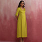 trueBrowns Modal Lime Green Dress | Swadesiicart