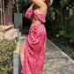 Noroke Sustainable fabric | Bemberg Asymmetrical Printed Long Dress | Swadesiicart