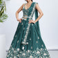 House of Panchhi Pink Pure Georgette Position Printing With Siroski Stone Work Lehenga Choli & Dupatta | Swadesiicart