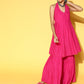 InWeave Fuchsia Backless Kurta Sharara Set - Swadesiicart