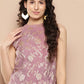 InWeave Women's Mauve Brocade Halter Top - Swadesiicart