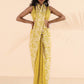 trueBrowns Lime Muslin Ikat Saree | Swadesiicart