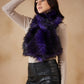 InWeave Women's Purple Black Faux Fur Neck Warmer - Swadesiicart