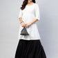 InWeave Women's Cream Short Anarkali Kurta - Swadesiicart