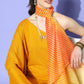 InWeave Women's Mustard Mirror Work One Shoulder Kurta Set With Dupatta - Swadesiicart