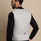 Even Apparels Men's Grey Double Breast Waistcoat | Swadesiicart