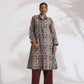 trueBrowns Beige Cotton Geometric Print Shirt Kurta Set | Swadesiicart