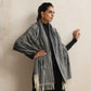 trueBrowns Charcoal Geometric Woollen Stole | Swadesiicart