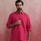 trueBrowns Men's Pink Cotton Shirt | Swadesiicart