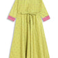 Ahalyaa Girls Printed A-Line Velvet Maxi Kids Ethnic Dress | Swadesiicart
