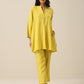 trueBrowns Lime Slub Texture Relax Fit Co-Ord Set - Swadesiicart
