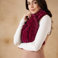 InWeave Women's Burgundy Faux Fur Neck Warmer - Swadesiicart