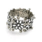 Mominos Fashion Kamal Johar Oxidised Silver-Plated Mirror work Design Bracelet