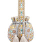 Masq Grey & Gold-Toned Embroidered Potli Clutch