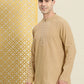 House of Pataudi Men Pure Cotton Solid Chikankari Jashn Short Kurta | Swadesiicart