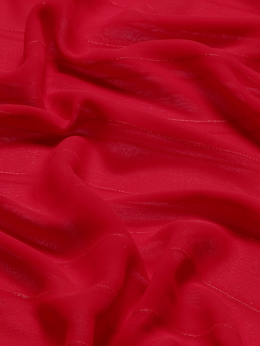 Tikhi Imli Red Striped Saree | Swadesiicart