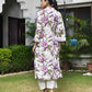 Vaasva Women's Cream Musline Viscose Digital Printed Cord Set - Swadesiicart