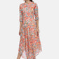 Souchii Floral Chiffon Midi Dress - Swadesiicart