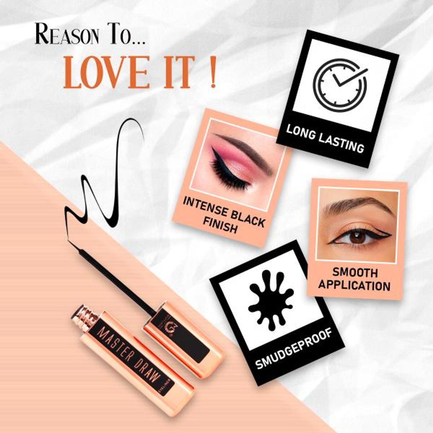 Matt Look Master Draw Eyeliner - Black - Swadesiicart
