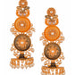 Shoshaa Gold-Toned Contemporary Jhumkas Earrings | Swadesiicart