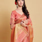 Sangria Woven Design Border Art Silk Banarasi Saree | Swadesiicart