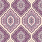 Dreamscape Purple & Cream-Coloured 144 TC Bedsheet with Pillow Covers - Swadesiicart