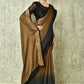 Brown Silk Solid Designer Saree with Blouse - Purvi
