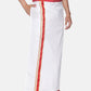 Sethukrishna Men White Solid Cotton Readymade Dhoti | Swadesiicart