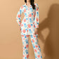 Myshka Women's White Printed Shirt With Trousers - Swadesiicart
