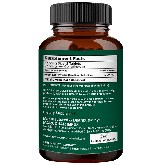 Minature Neem Tablets | Swadesiicart
