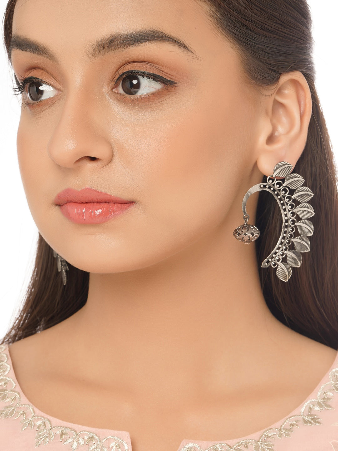 Shoshaa Silver-Plated Contemporary Ear Cuff | Swadesiicart