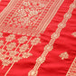 Ahalyaa Women Red Ethnic Motifs Kurta with Trousers | Swadesiicart