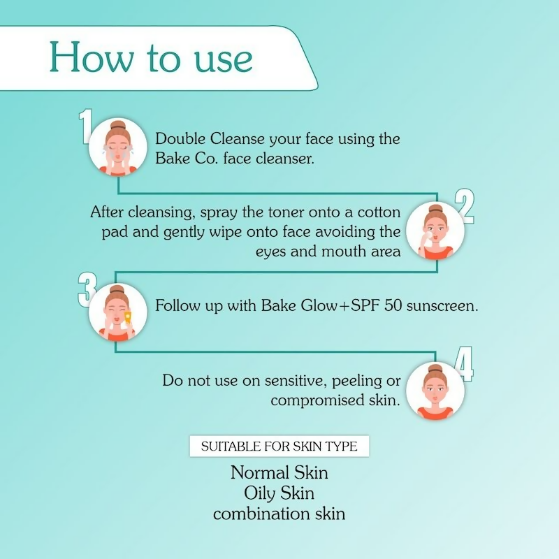 Bake 5% Glycolic Acid Toning Solution | Swadesiicart