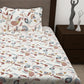 Story@home White & Yellow Ethnic Motifs Cotton 186 TC Queen Bedsheet With 2 Pillow Covers - Swadesiicart