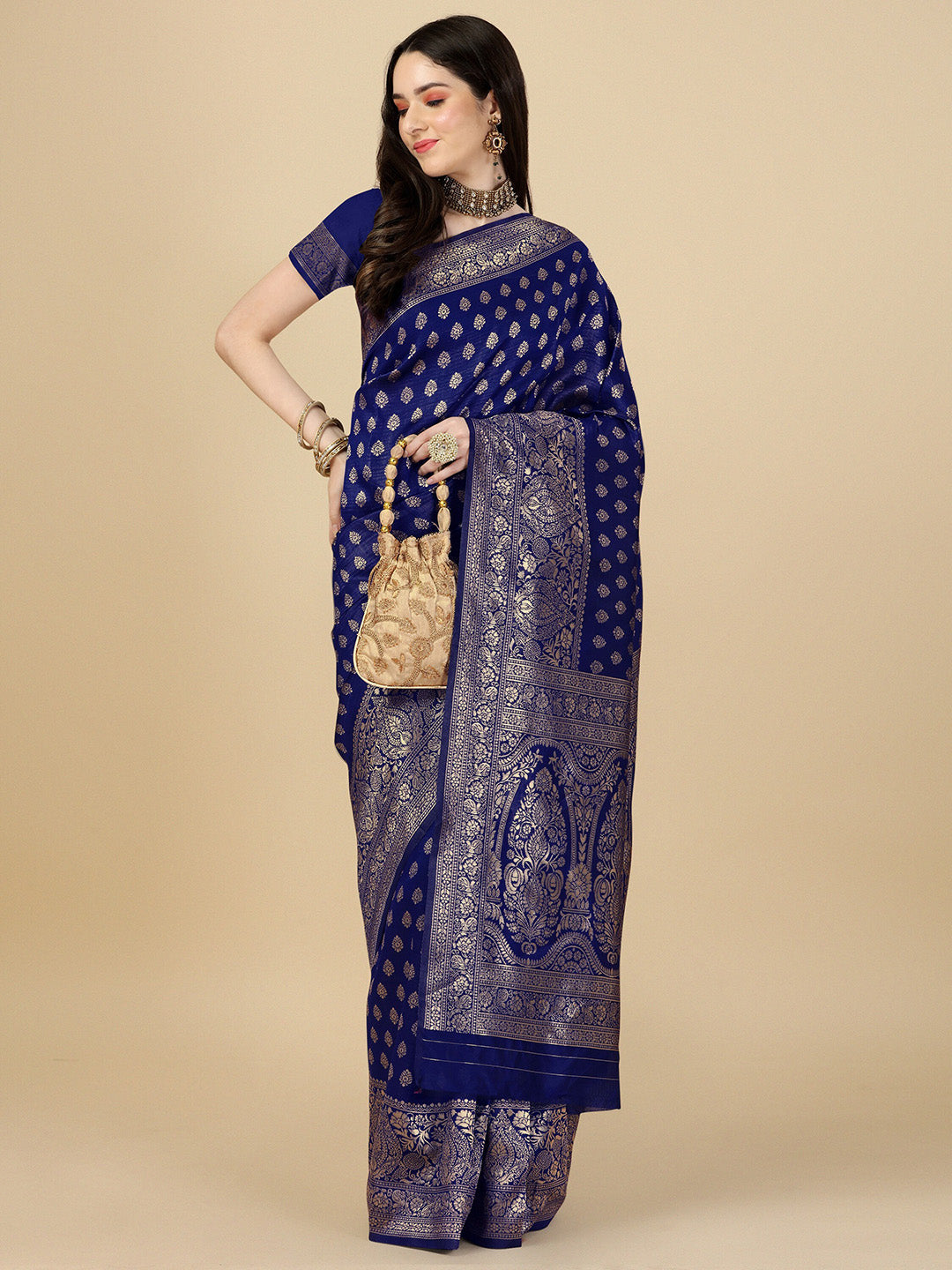 Kalini Woven Design Zari Art Silk Banarasi Saree | Swadesiicart