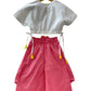 ArthLife Pink White Cycle Embroidered Co-Ord Set - Swadesiicart