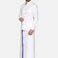Sethukrishna Mens White Solid Readymade Cotton Dhoti | Swadesiicart