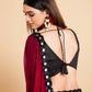 Sangria Women Red Ready to wear Saree | Swadesiicart