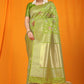 Jyoti Fashion Women's Green Kanjivaram Silk Zari Woven Saree with Blouse | Swadesiicart