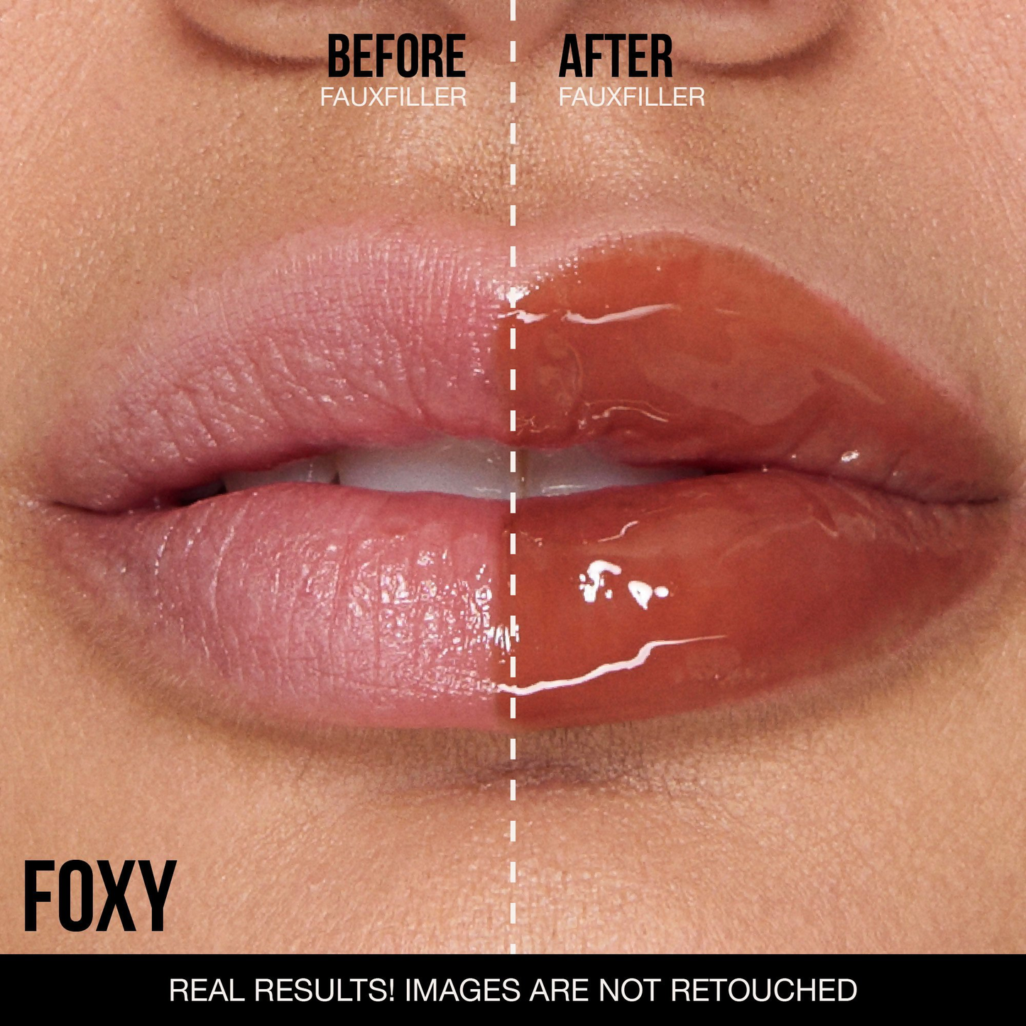Huda Beauty Faux Filler Extra Shine Lip Gloss - Foxy | Swadesiicart