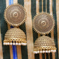 Gold-Polished Alloy Antique Golden Jhumki Earrings - The Pari - Swadesiicart