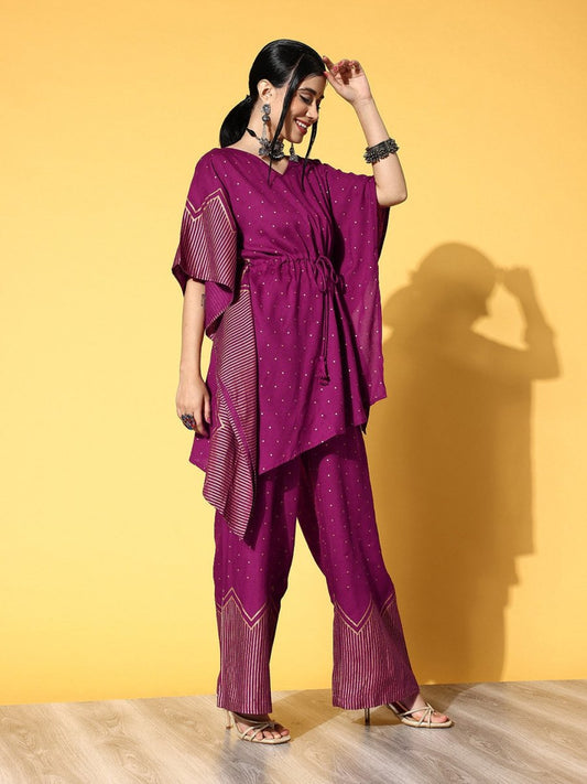Anouk Women Geometric Viscose Rayon Co-ord Set - Swadesiicart